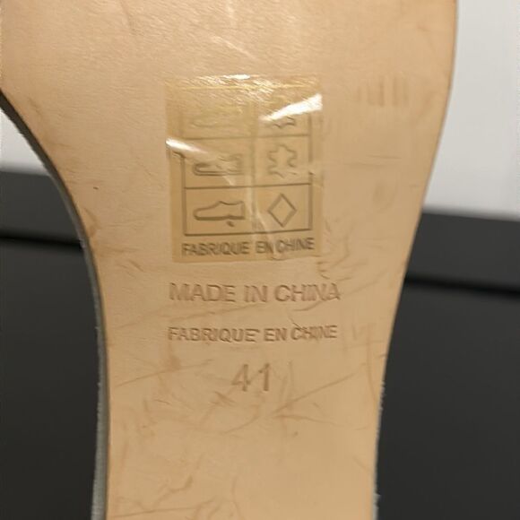 Free People Light Blue Suede Heeled Sandals Sz 41 - Picture 7 of 8